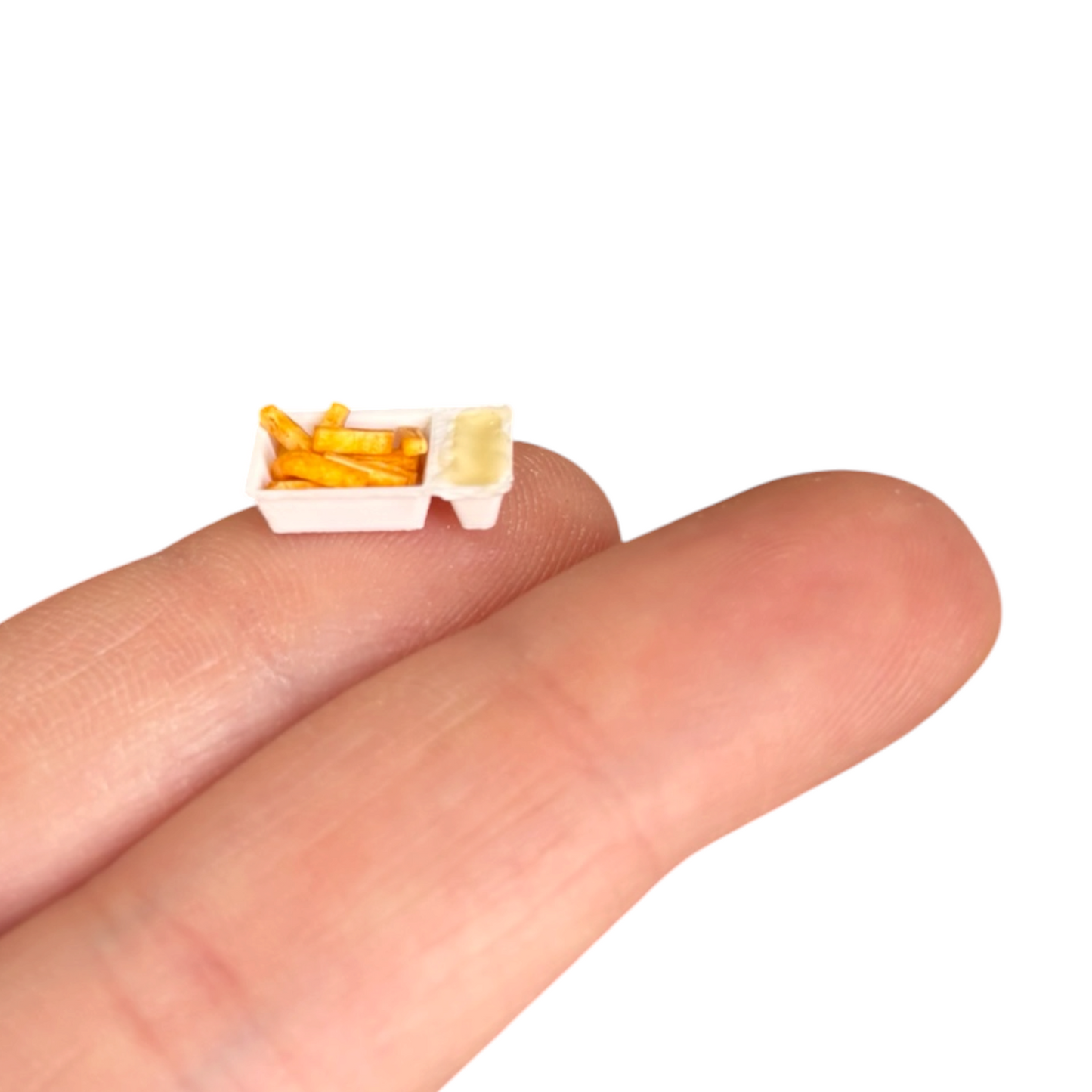 1:12 Bakje patat / friet met mayonaise - Handgemaakt - Poppenhuis