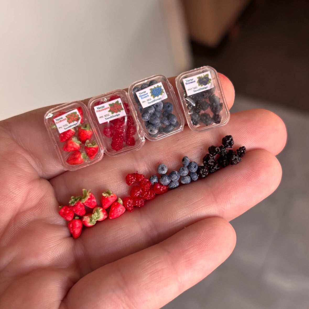 1:12 Bakjes fruit of los - Handgemaakt - Poppenhuis