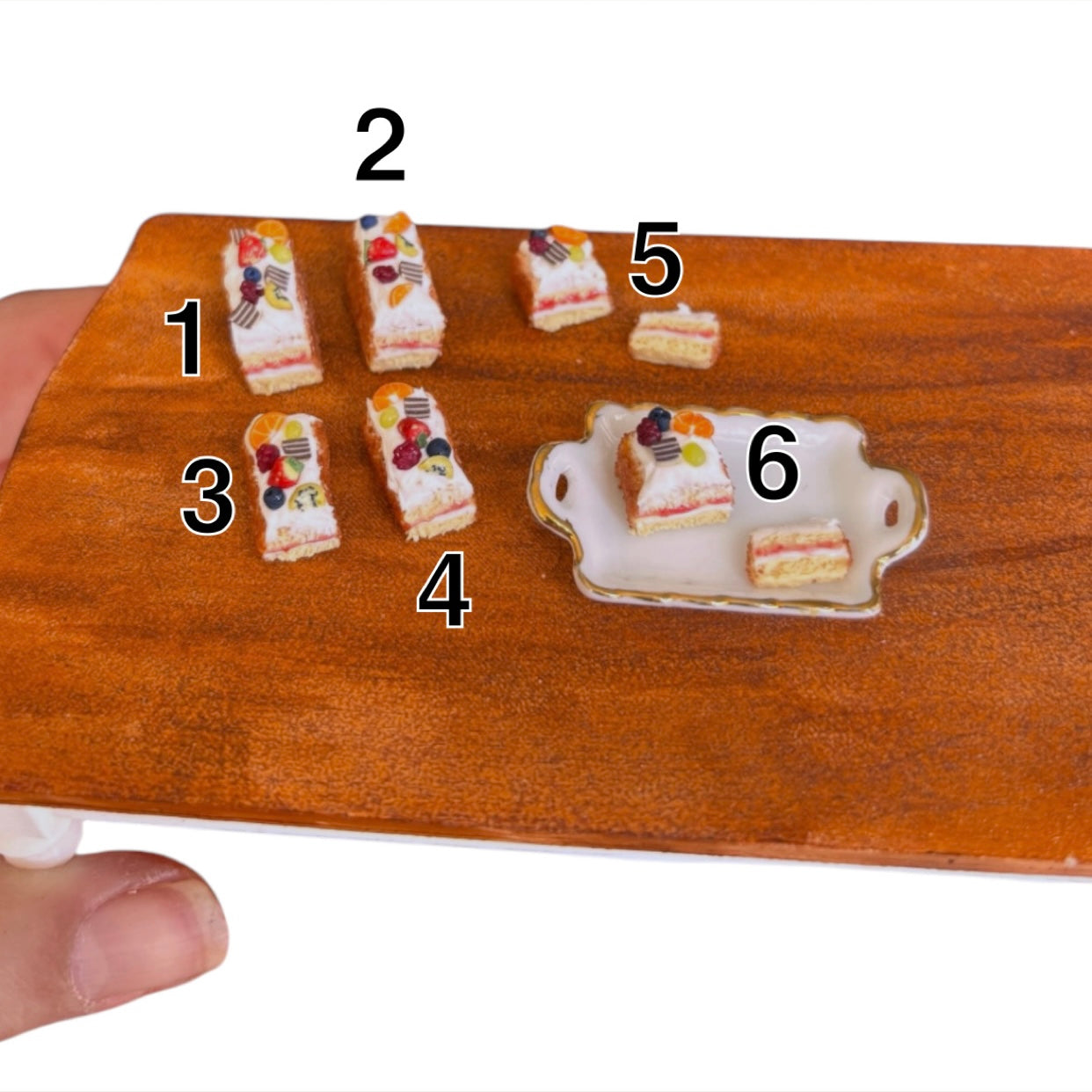 1:12 Slagroomschnitte - Handgemaakt - Poppenhuis