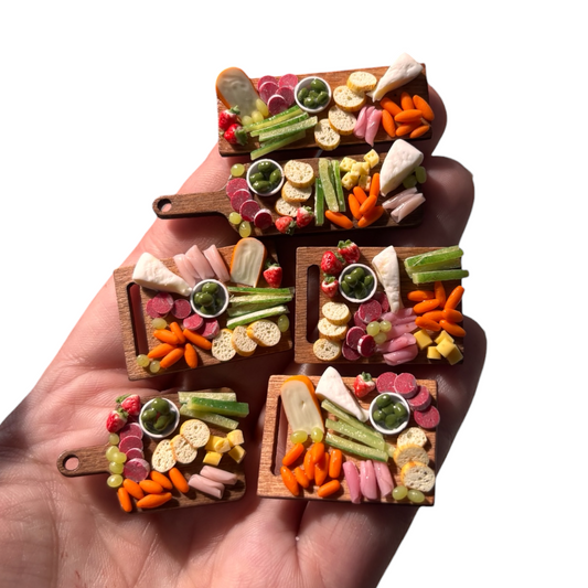 1:12 Snack / borrel / tapas plankjes - Handgemaakt - Poppenhuis