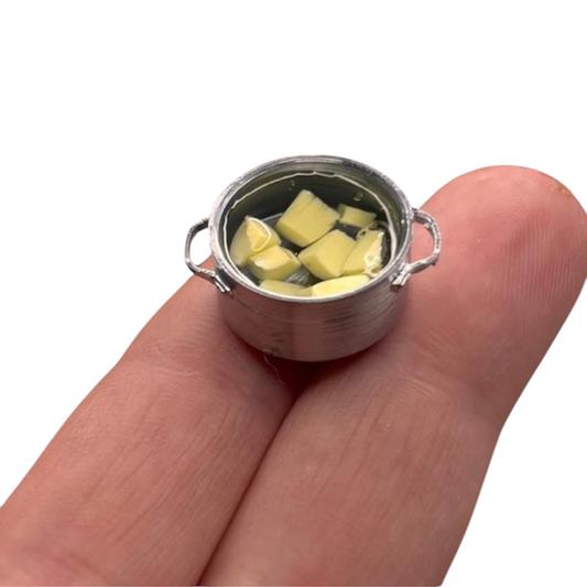 1:12 Pan gekookte aardappels - Handgemaakt - Poppenhuis