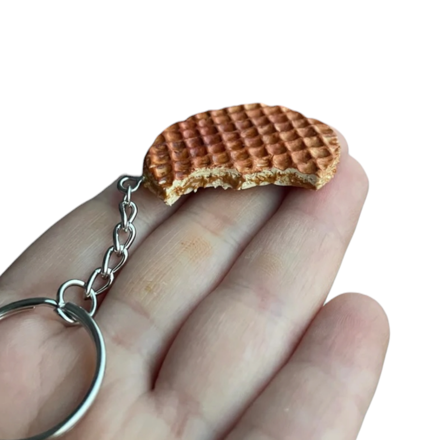Stroopwafel met hapje eruit