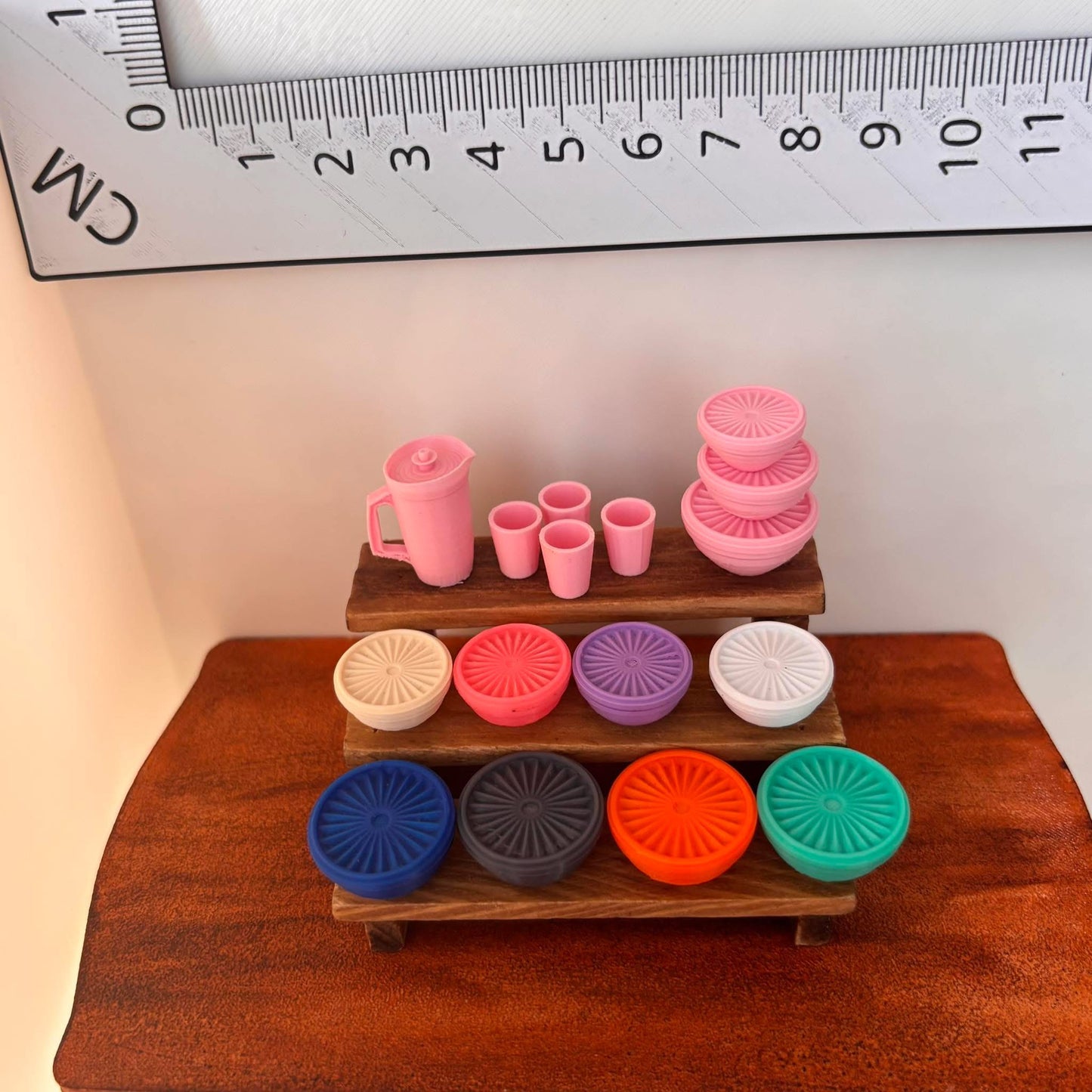 1:12 Set kan en bekers - verschillende kleuren
